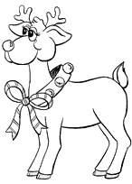 coloriage renne de noel